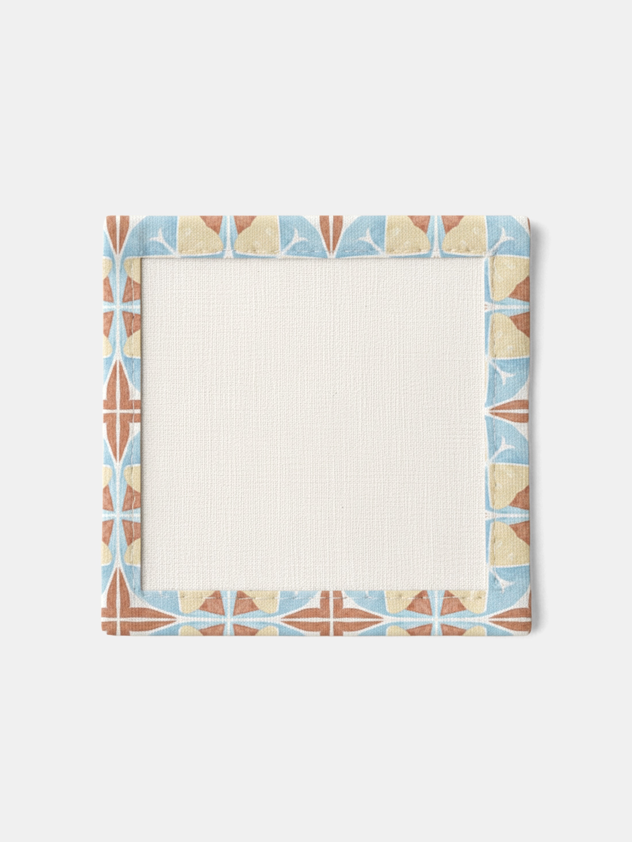 personalized fabric coaster