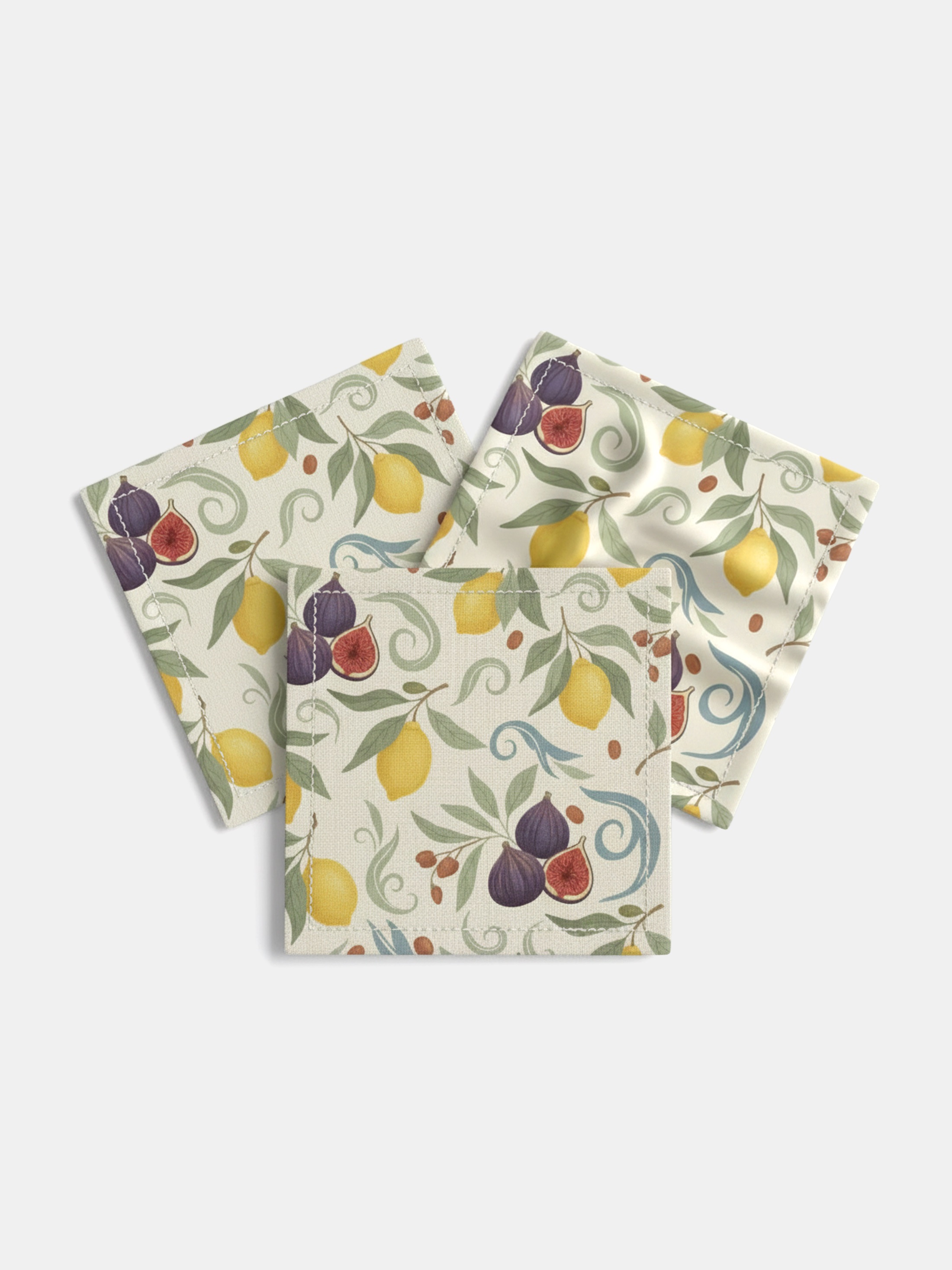 custom printed fabric coaster