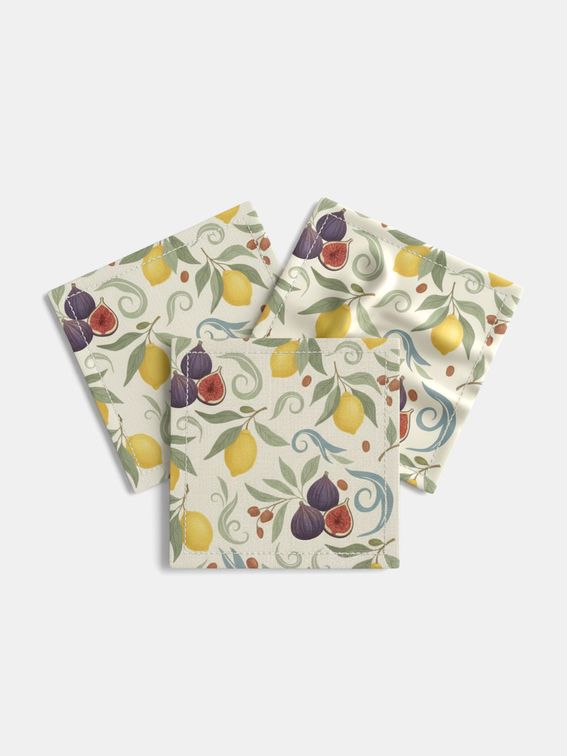custom printed fabric coaster