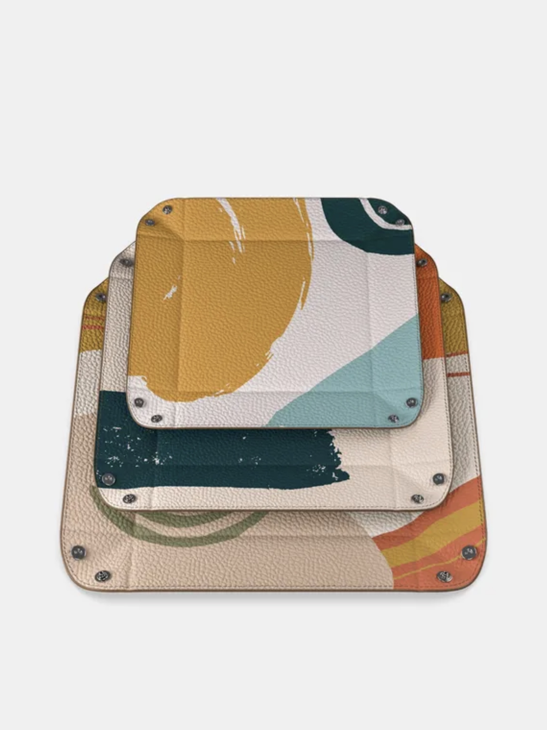 op maat gemaakte leren bureau organizer lade