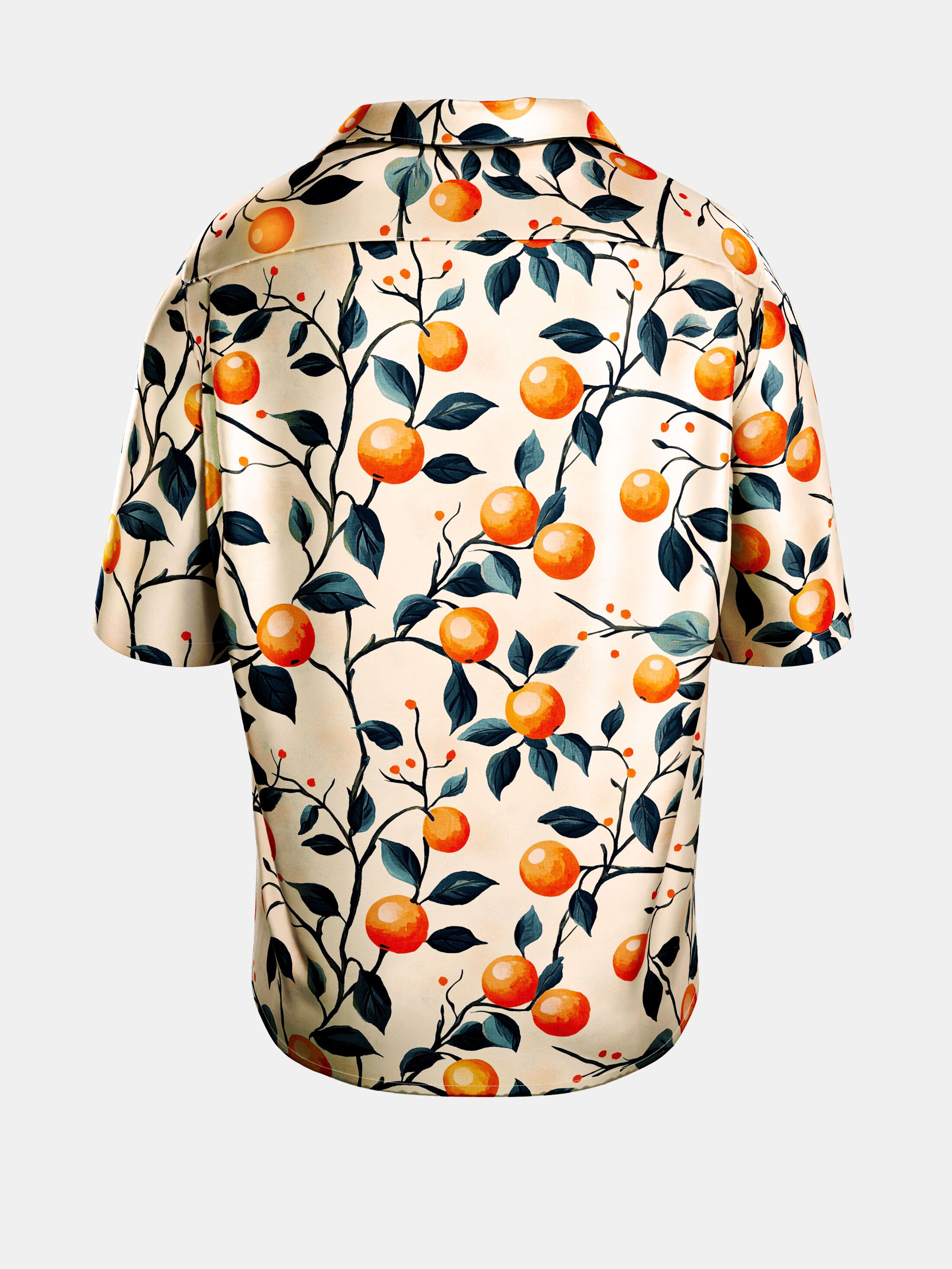 printed camp collar shirt