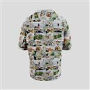 printed open collar shirt