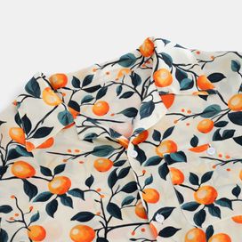 printed open collar shirt