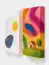 Set of colourful personalised canvas prints with abstract landscapes