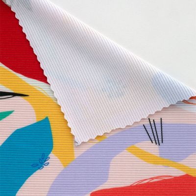 Tejido acanalado estampado para puños