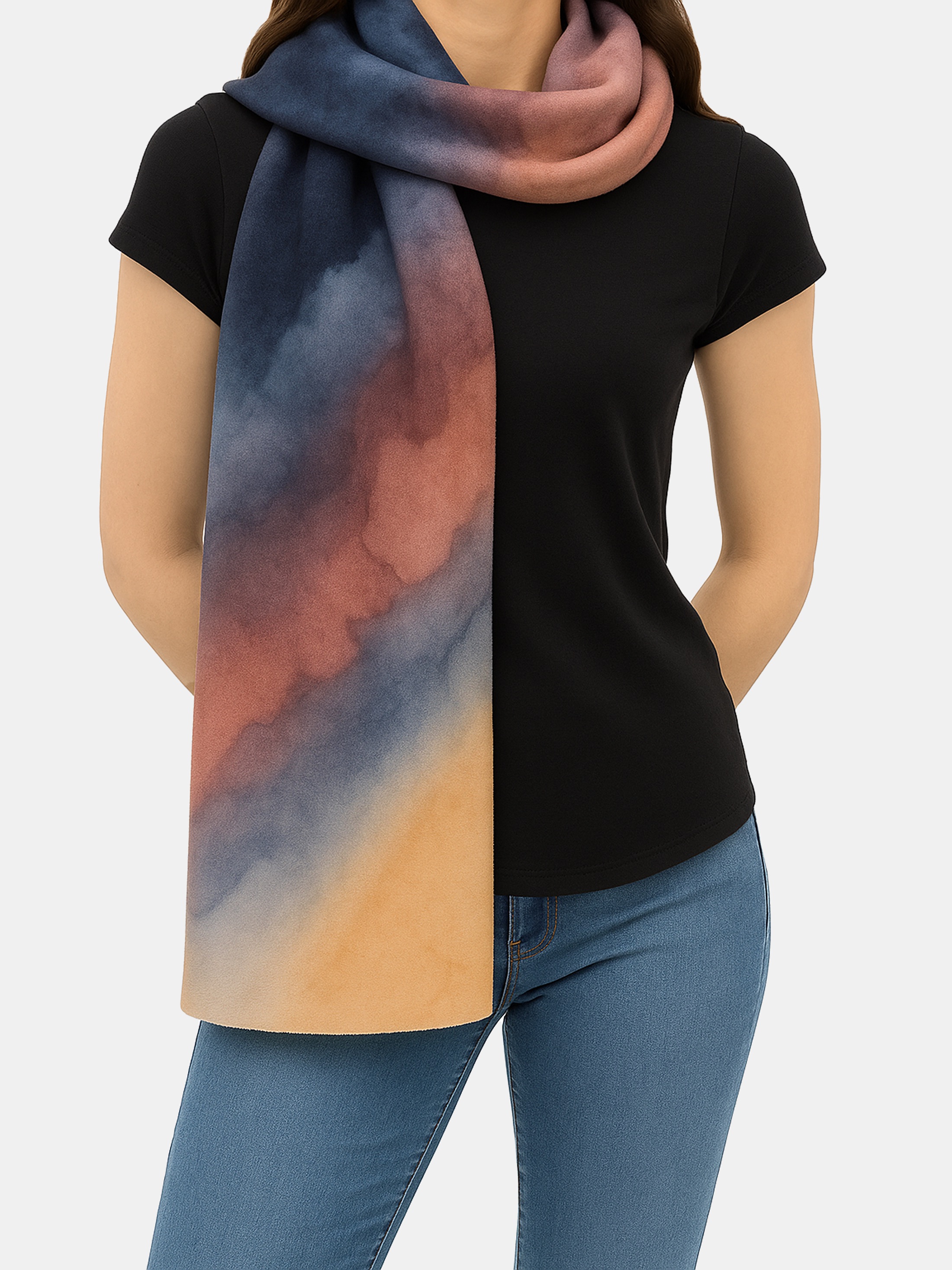 Design your own blanket scarf folded