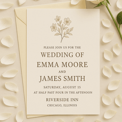 Personalised Wedding Invitations