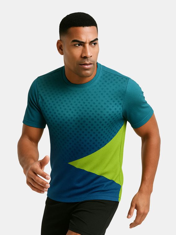 Men’s personalised activewear top – running pose