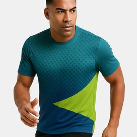 Men’s personalised activewear top – running pose
