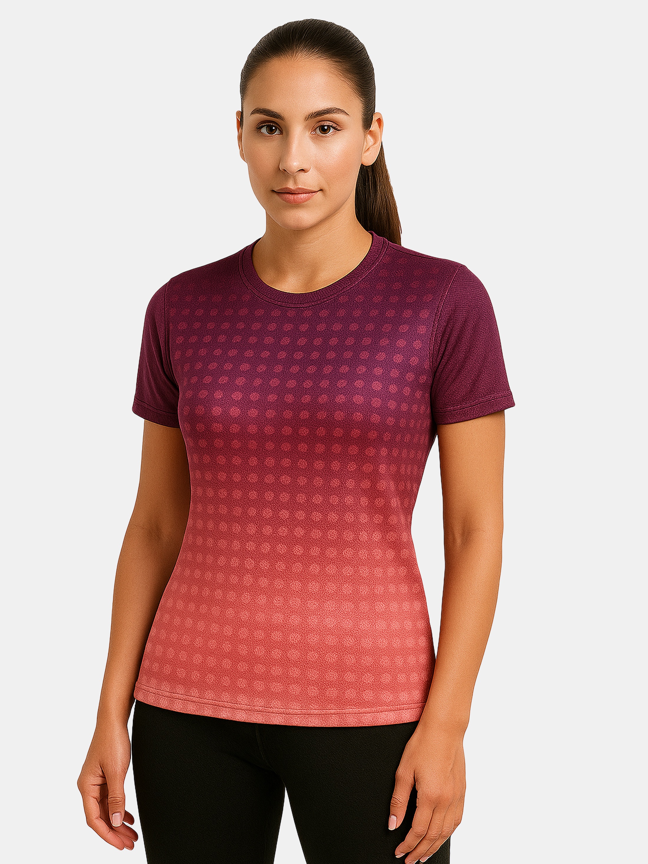 Women’s personalised sports t-shirt – front view