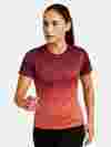 Women’s custom sports t-shirt – red gradient design