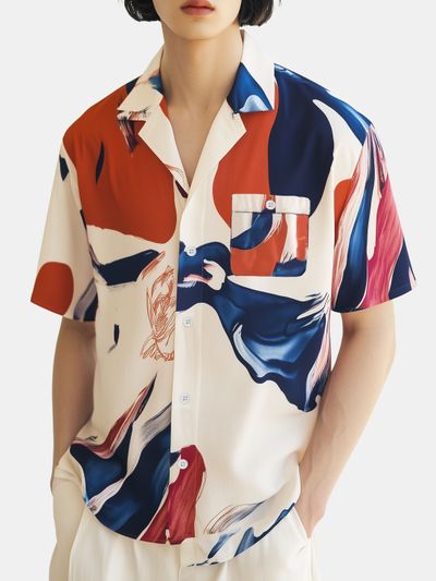 printed camp collar shirts