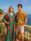 Custom tropical kaftans