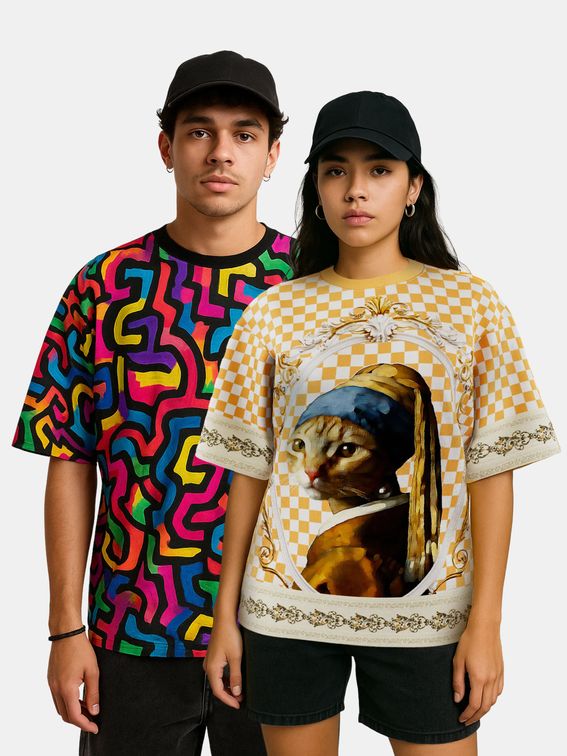 T-shirt oversize personalizzata unisex