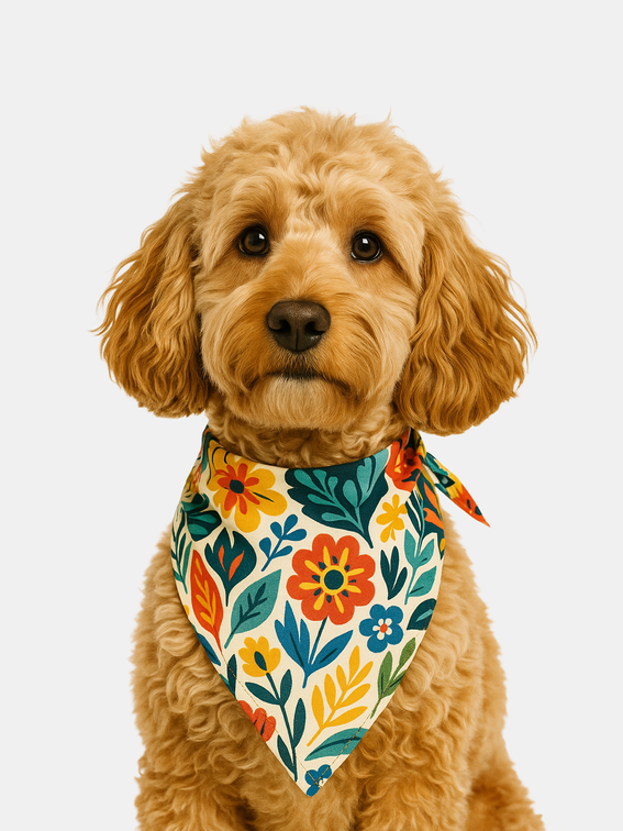 hondenbandana met foto en naam gepersonaliseerd