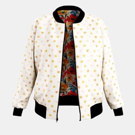 ladies reversible silk bomber jacket