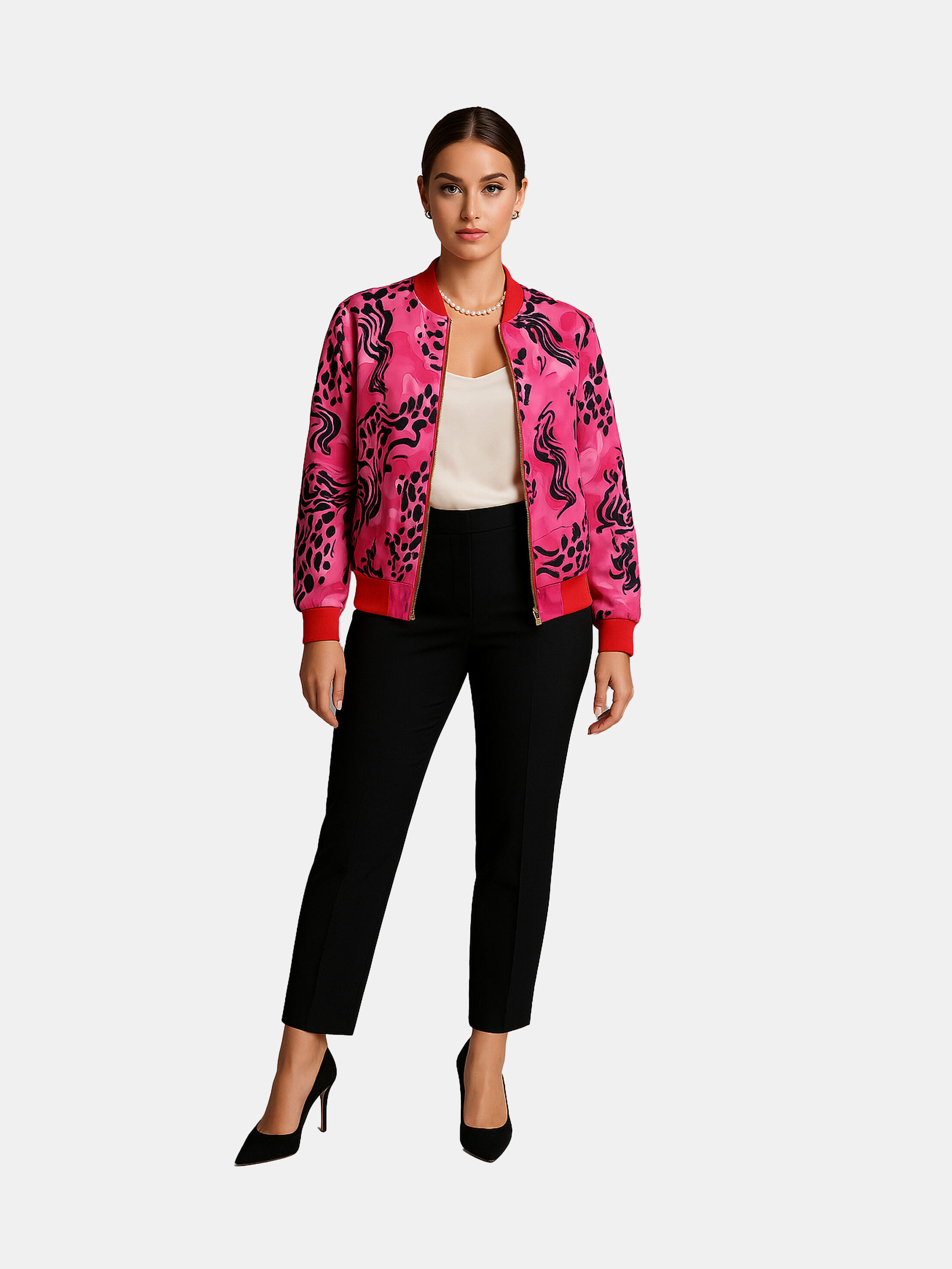 reversible silk bomber jacket