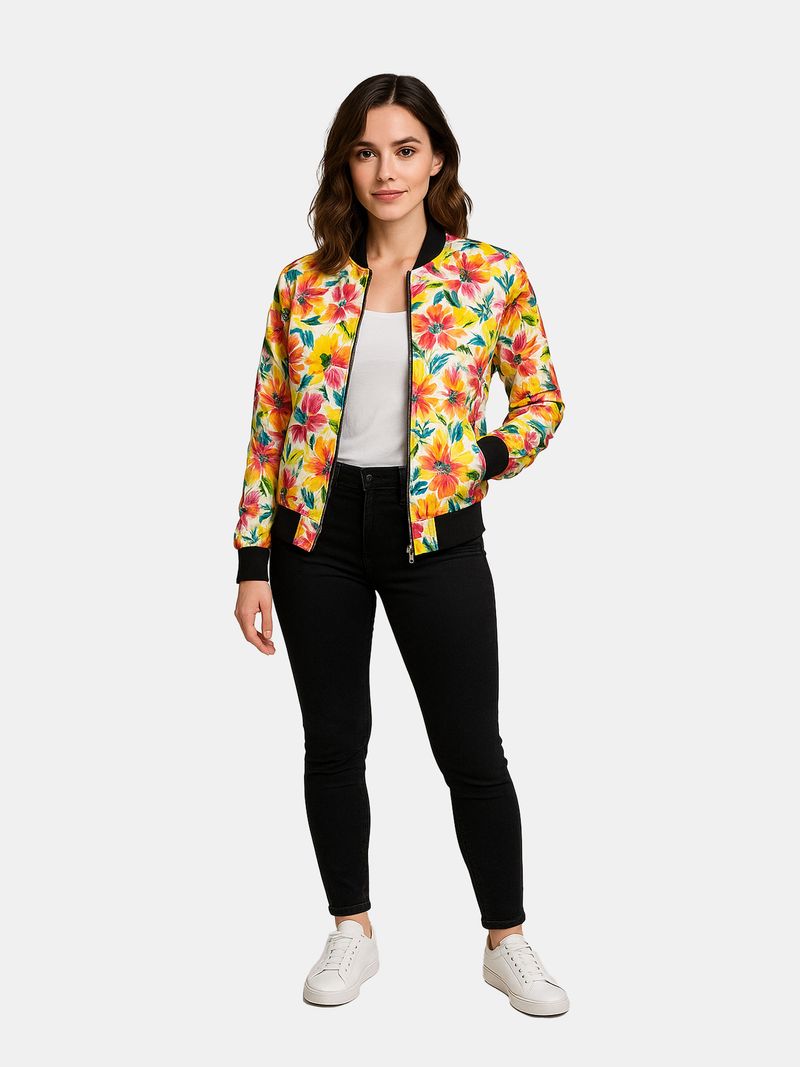 Women's Reversible Silk Bomber Jacket