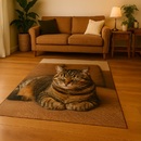 Custom washable rugs in living room