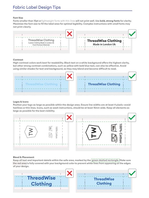 fabric label design guide