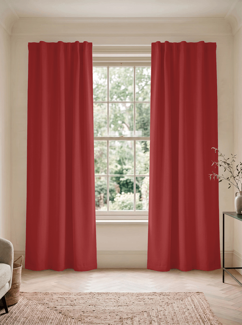 Brown Chenille Flat Panel Curtains