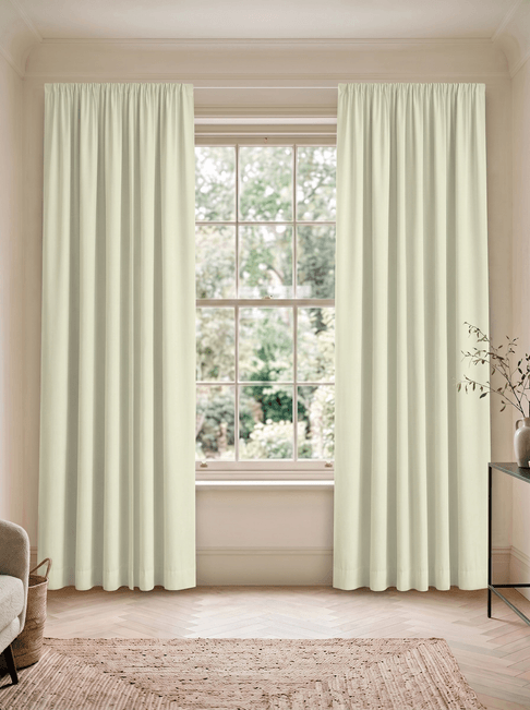 Cream Chenille Wire Hanging Curtains