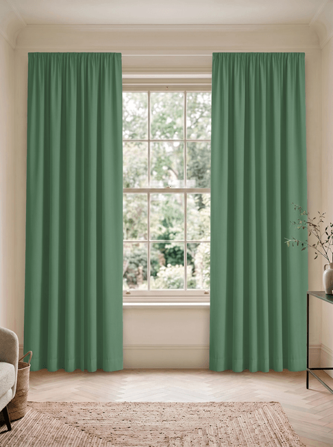Green Chenille Wire Hanging Curtains