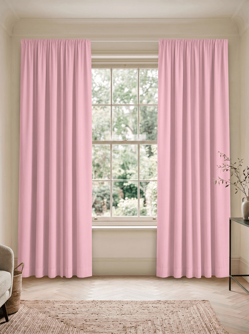 Pink Chenille Wire Hanging Curtains