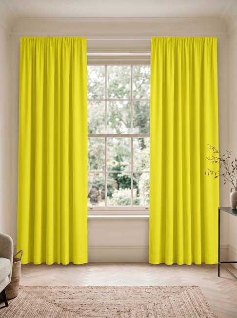 Yellow Chenille Wire Hanging Curtains