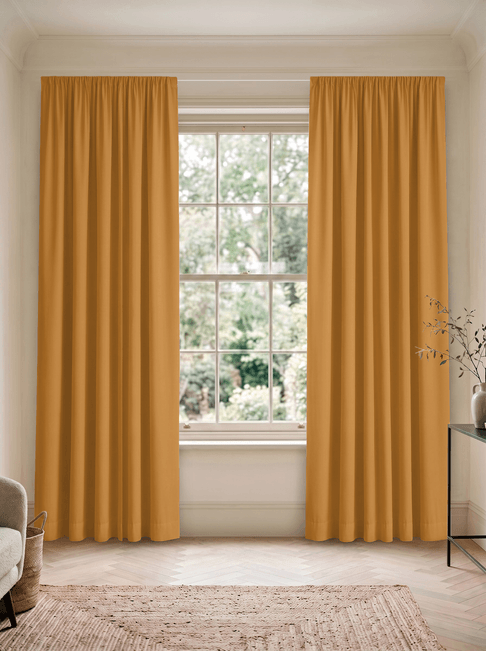 Orange Chenille Wire Hanging Curtains