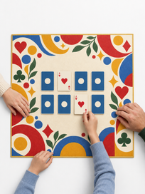custom printed family card game mat
