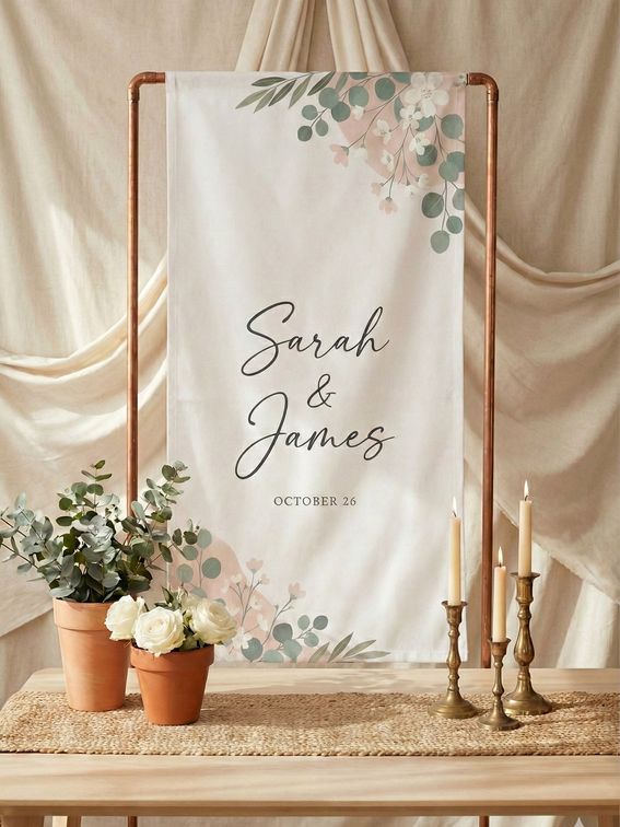 personalised fabric wedding banners UK