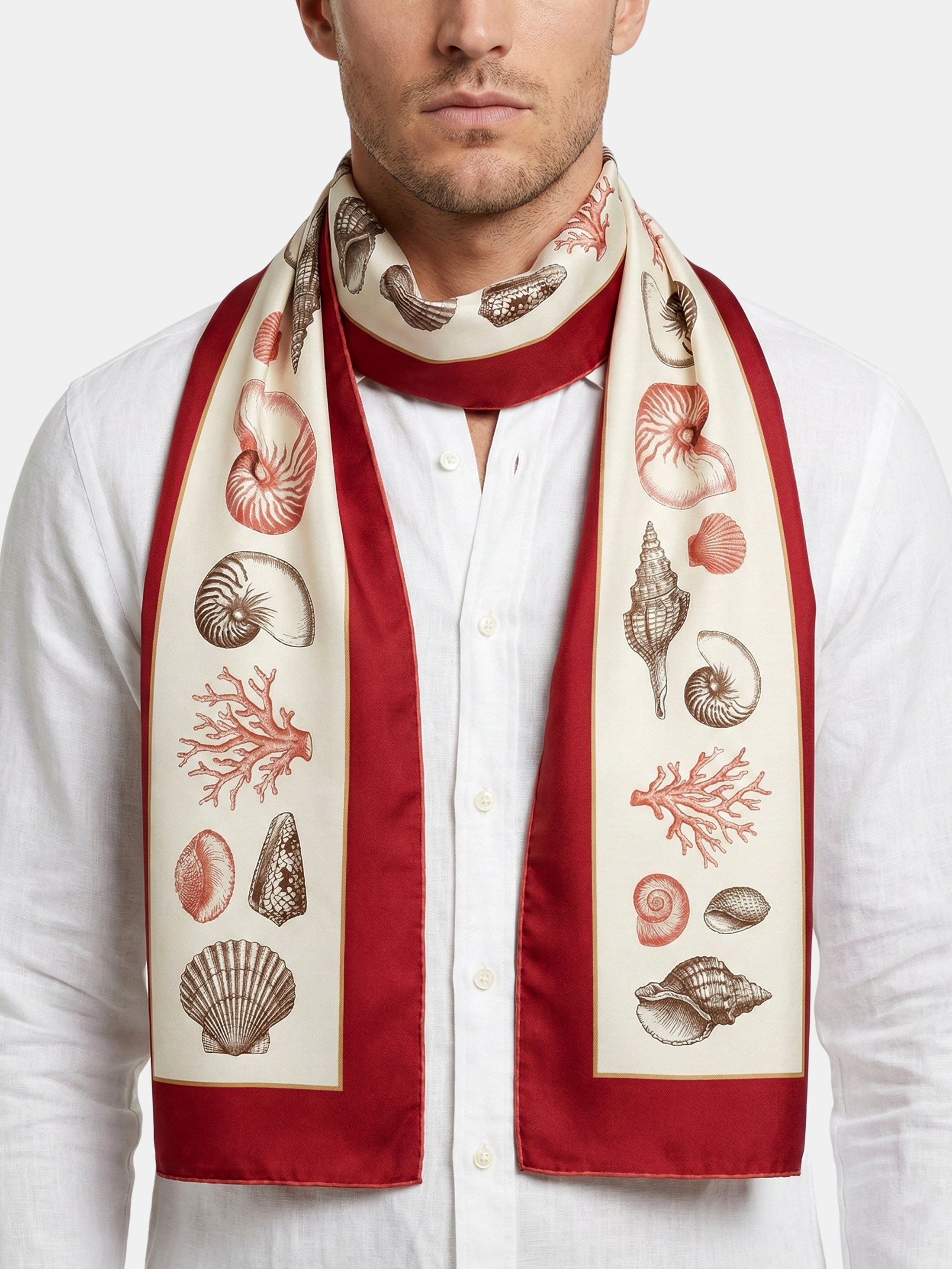 silk scarf genuine