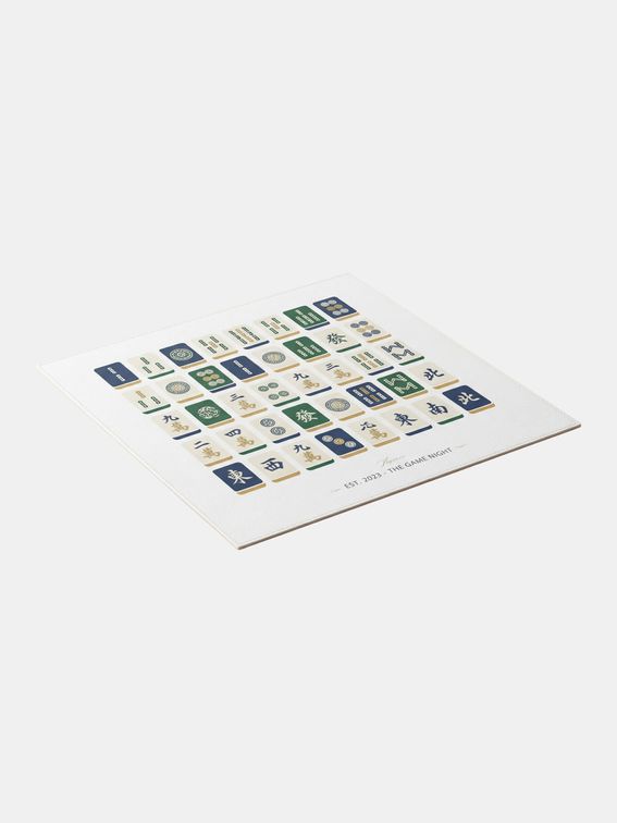 Personalized mahjong table mats