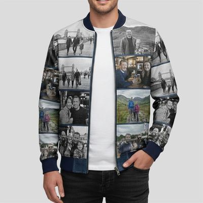 Personalised Men's Denim Bomber Jacket