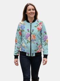 Women's Custom Denim Bomber Jacket