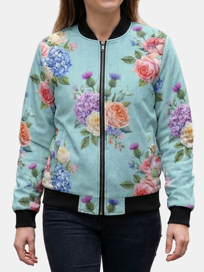 Women's Custom Denim Bomber Jacket