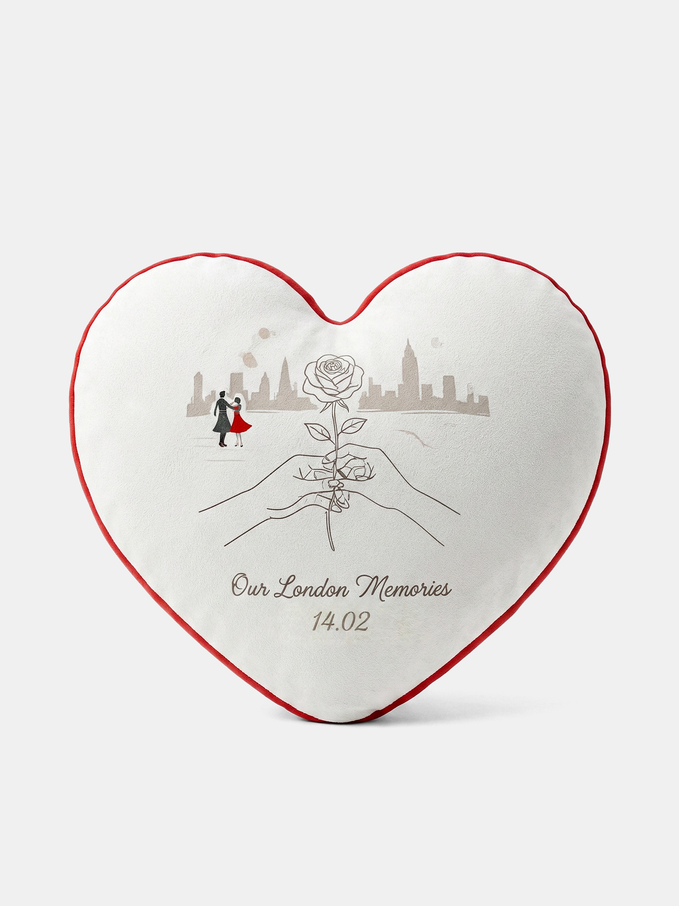 almohada de corazón personalizada