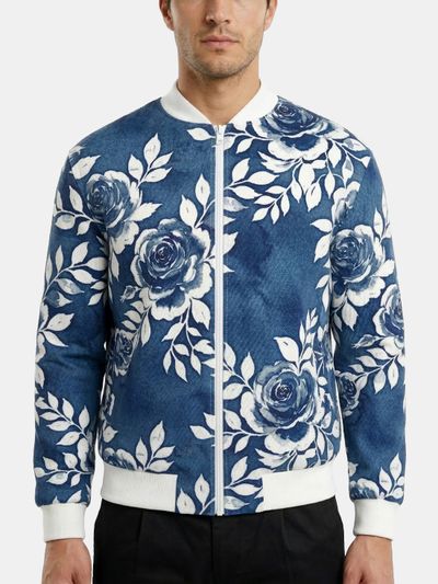 Men's Custom Denim Bomber Jacket