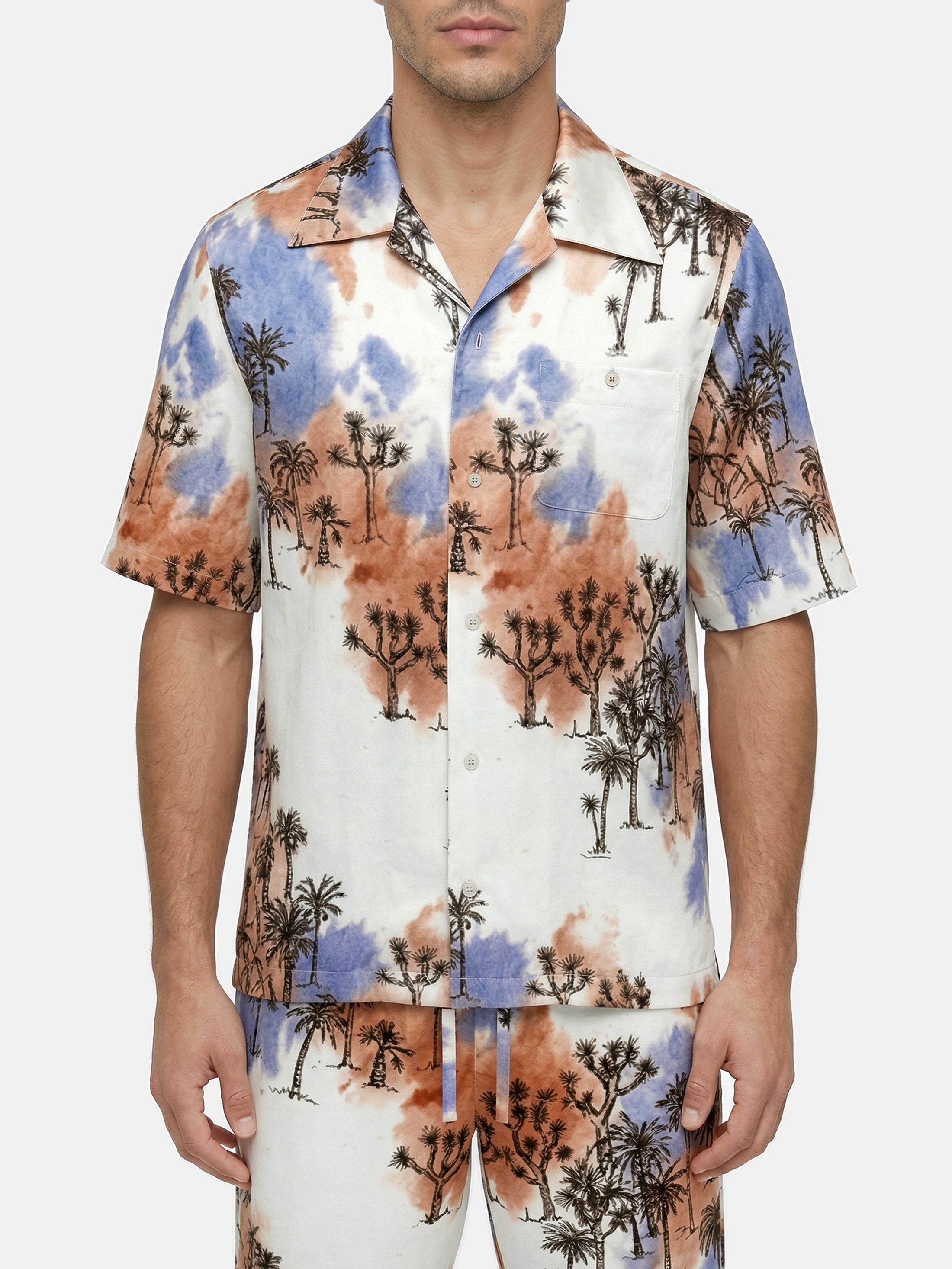 Herrskjorta med knappar i reverskjortan