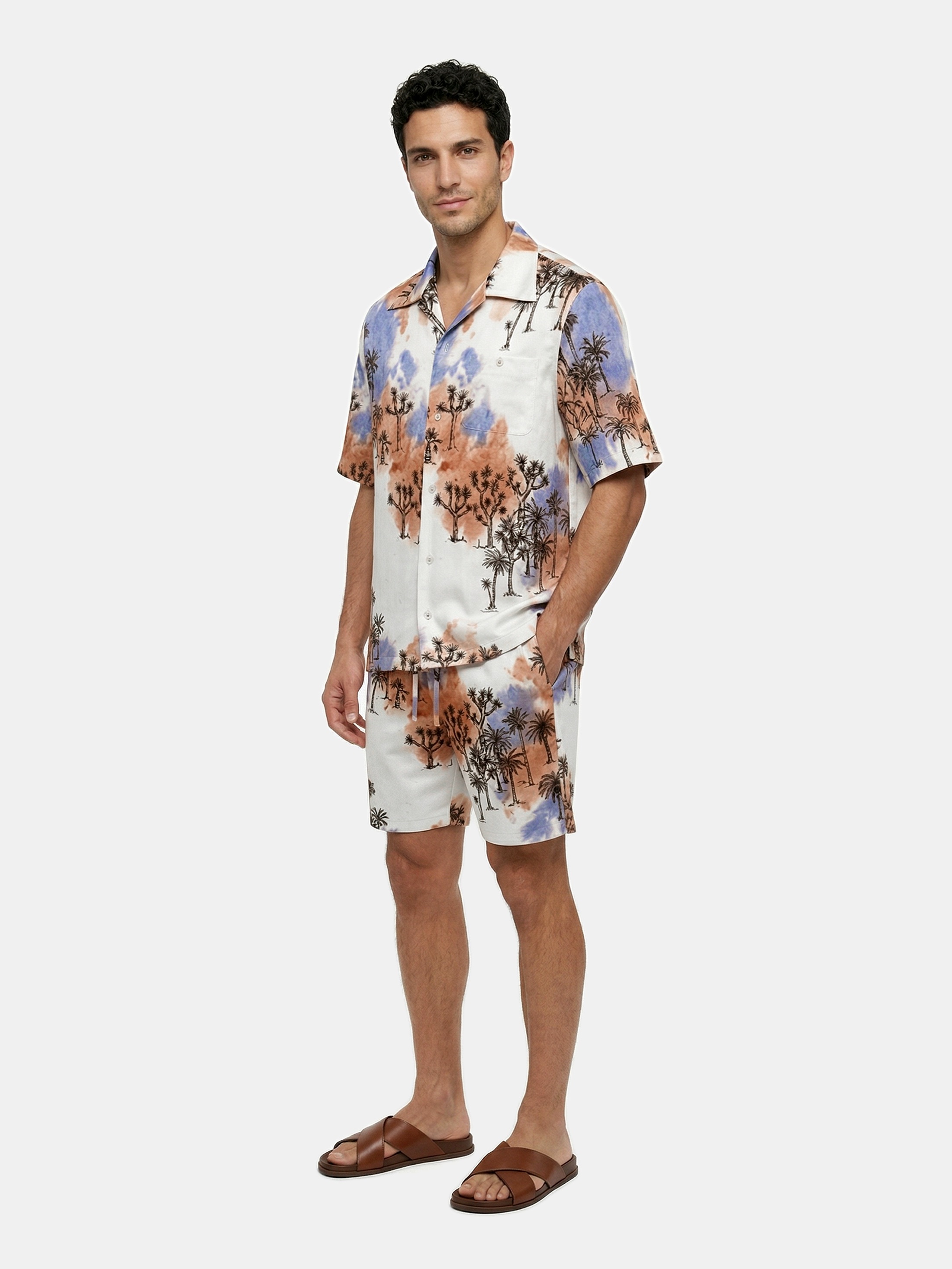 Printed Drawstring Shorts