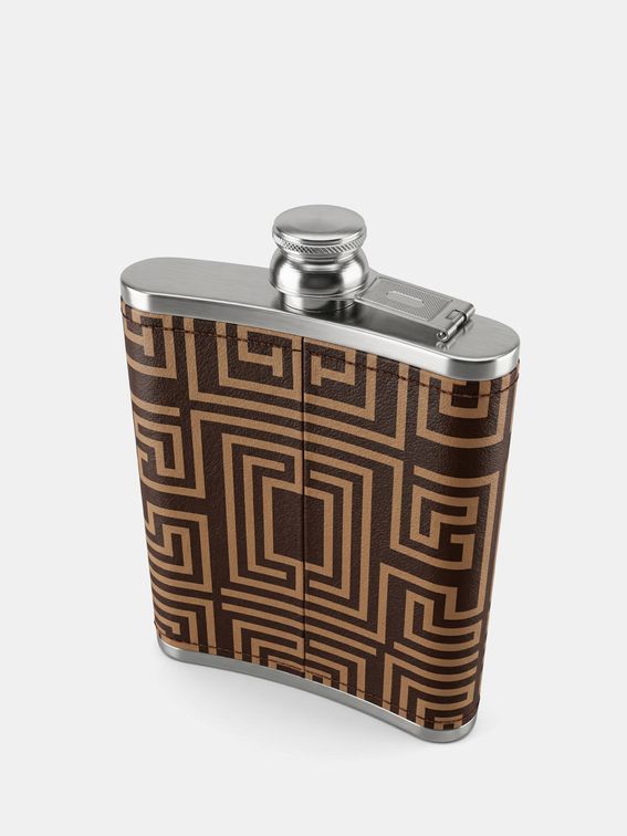 back of custom hip flask
