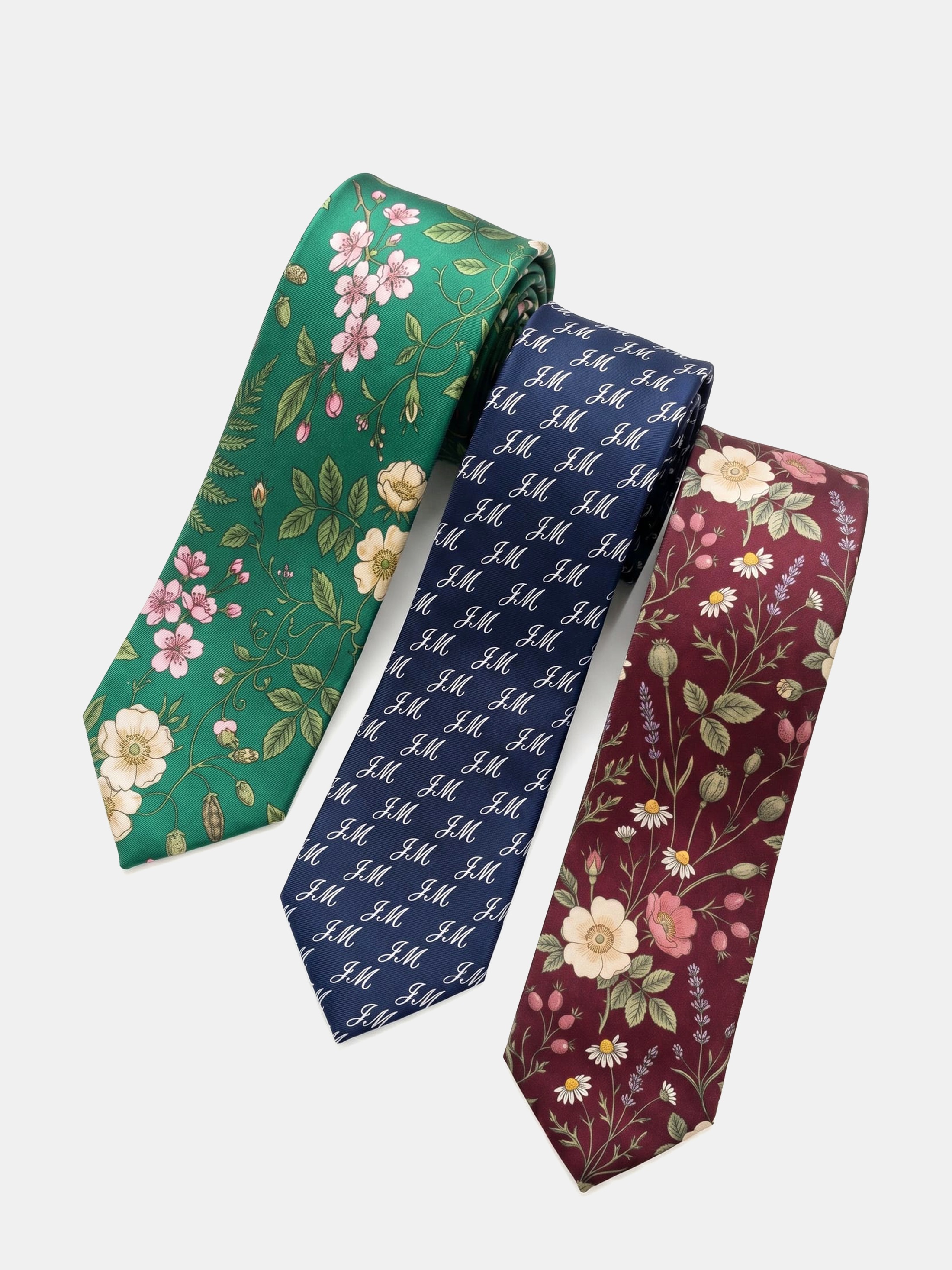 custom printed silk tie