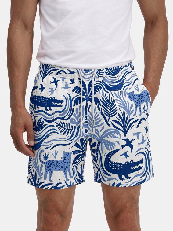 printed beach shorts