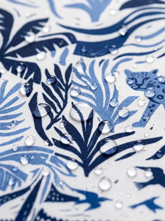 printed beach shorts detail shot