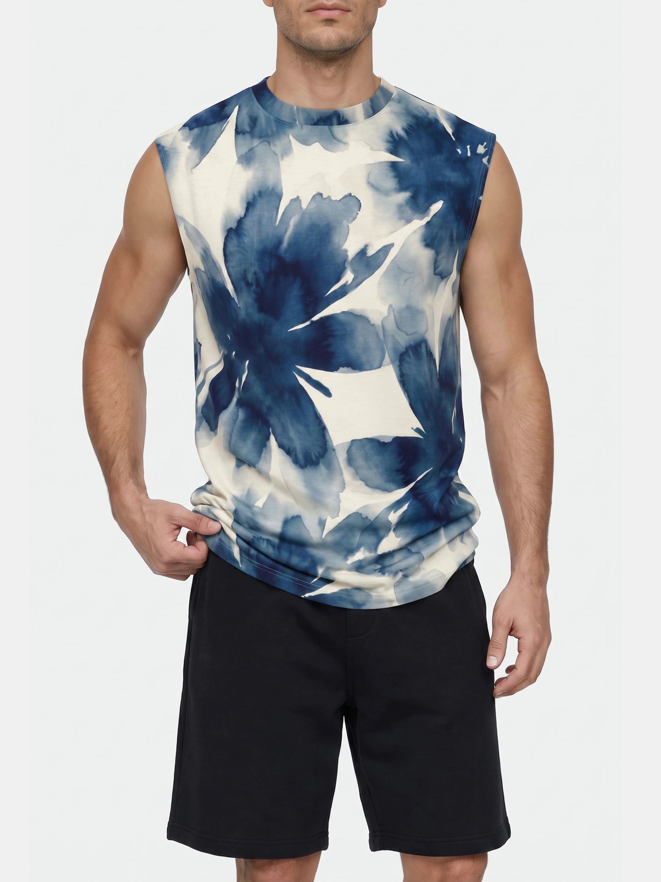 mens bespoke sleeveless shirt