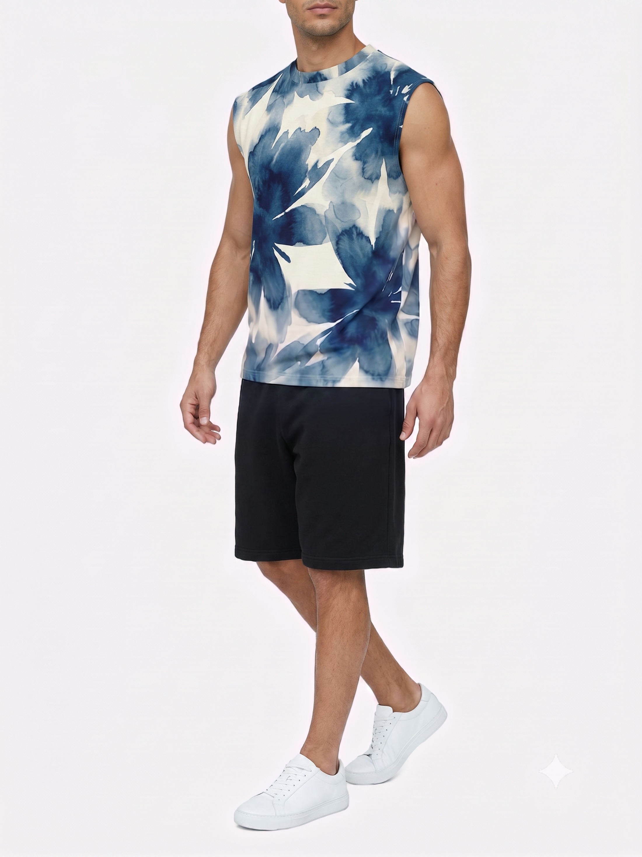 mens custom sleeveless shirt printing