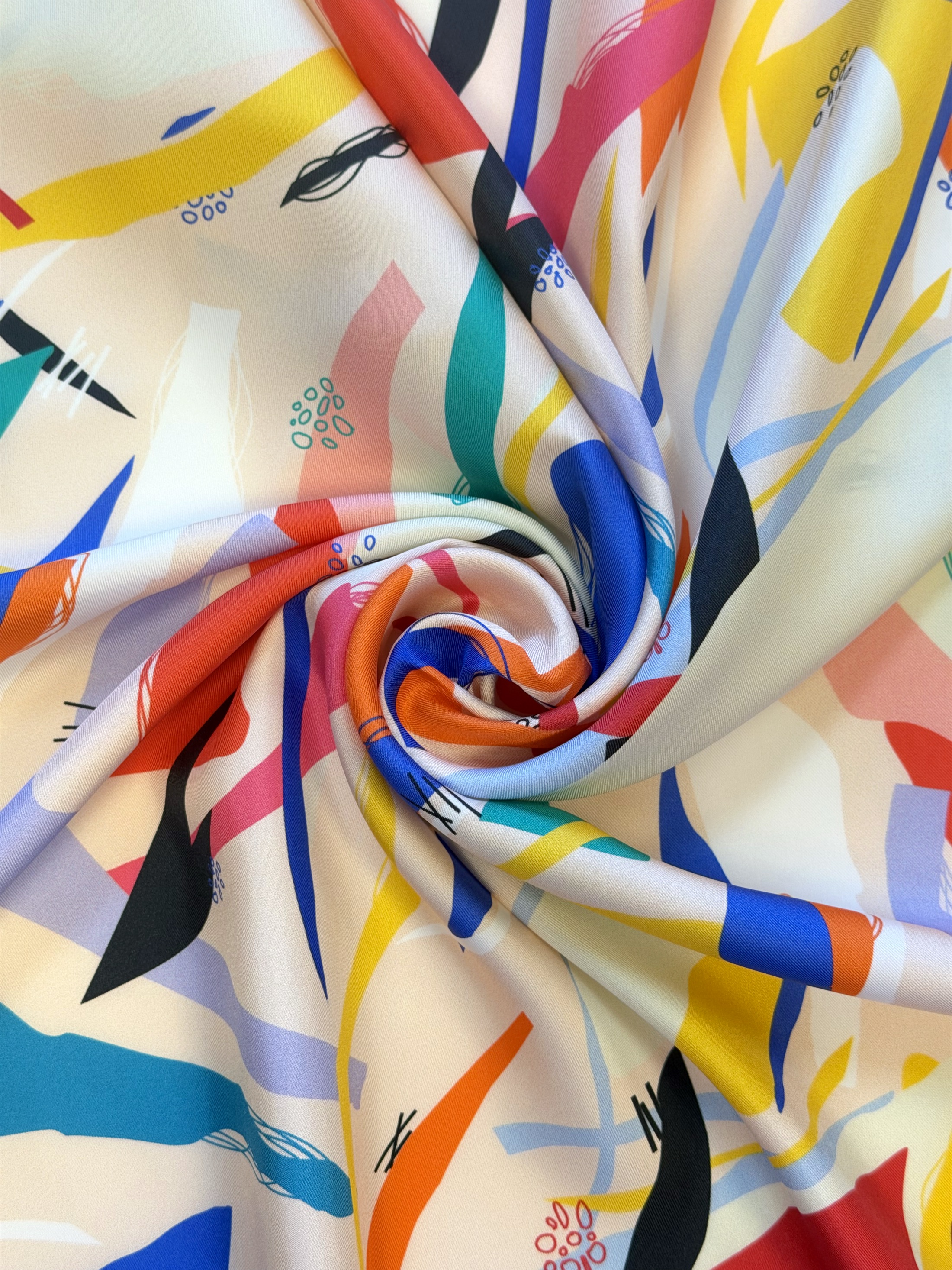 Premium natural silk twill fabric