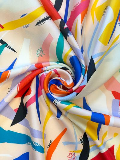 Silk Twill Fabric Printing