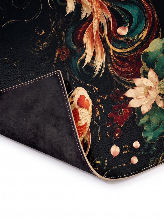 custom leather mahjong mat